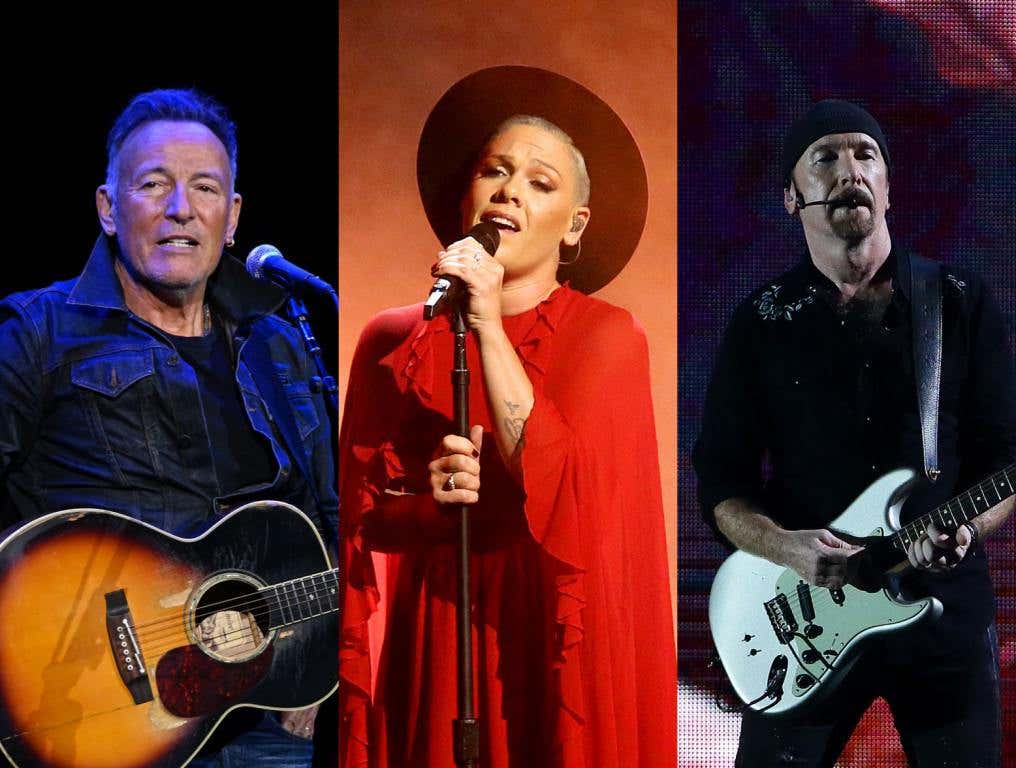 Bruce Springsteen, Pink and The Edge