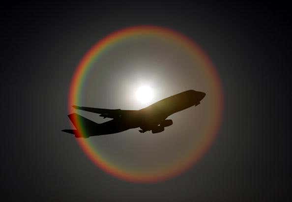 An Aeroplane Departs London Heathrow Airport