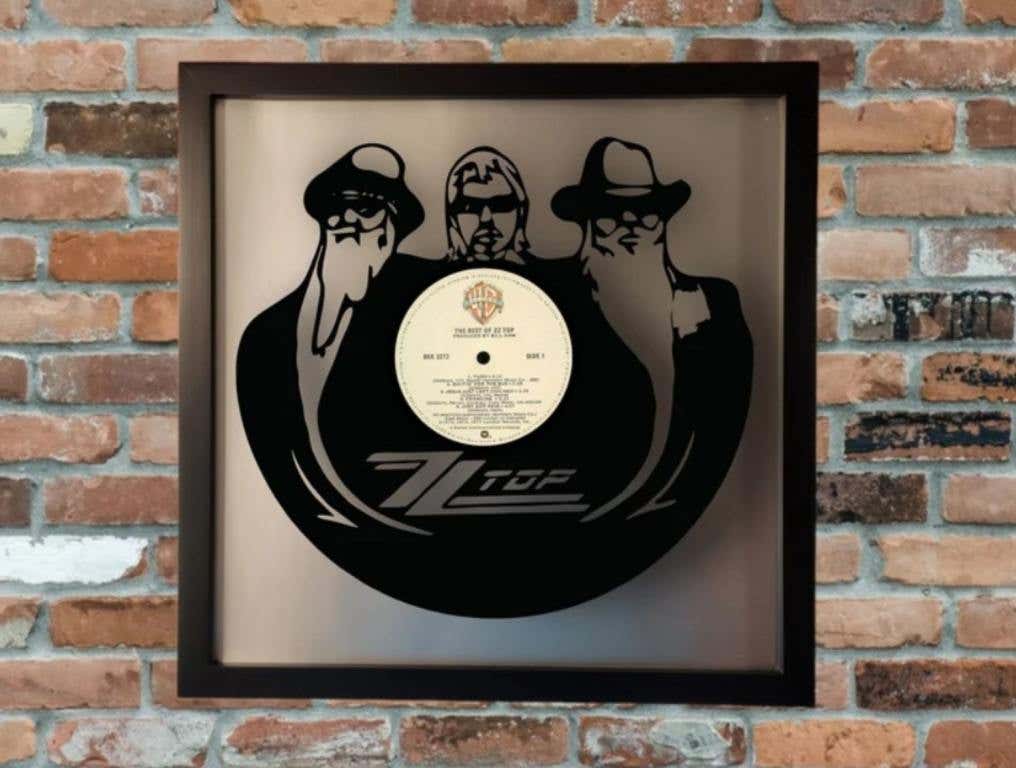 zz top vinyl record decor