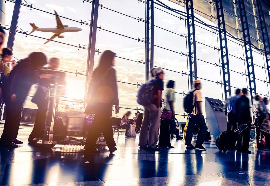 crowded airport