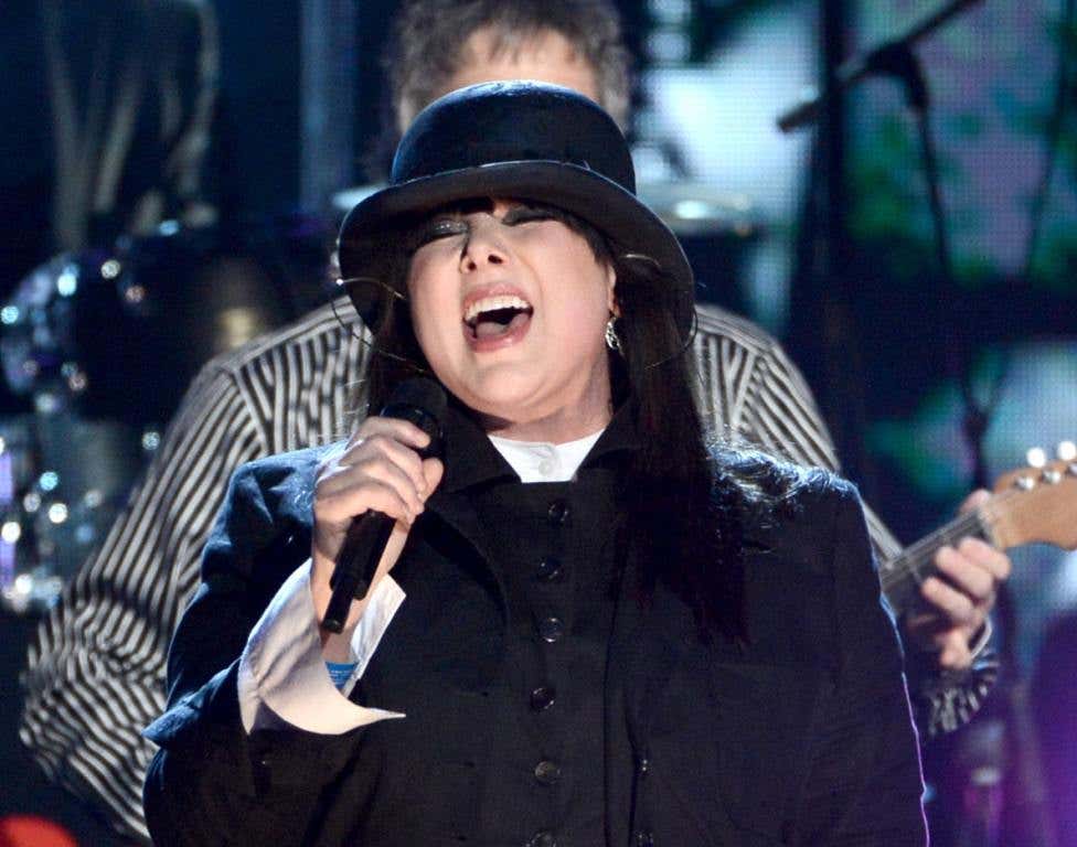 Inductee Ann Wilson of Heart performs onstage at the 28th Annual Rock and Roll Hall of Fame Induction Ceremony at Nokia Theatre L.A. Live on April 18, 2013