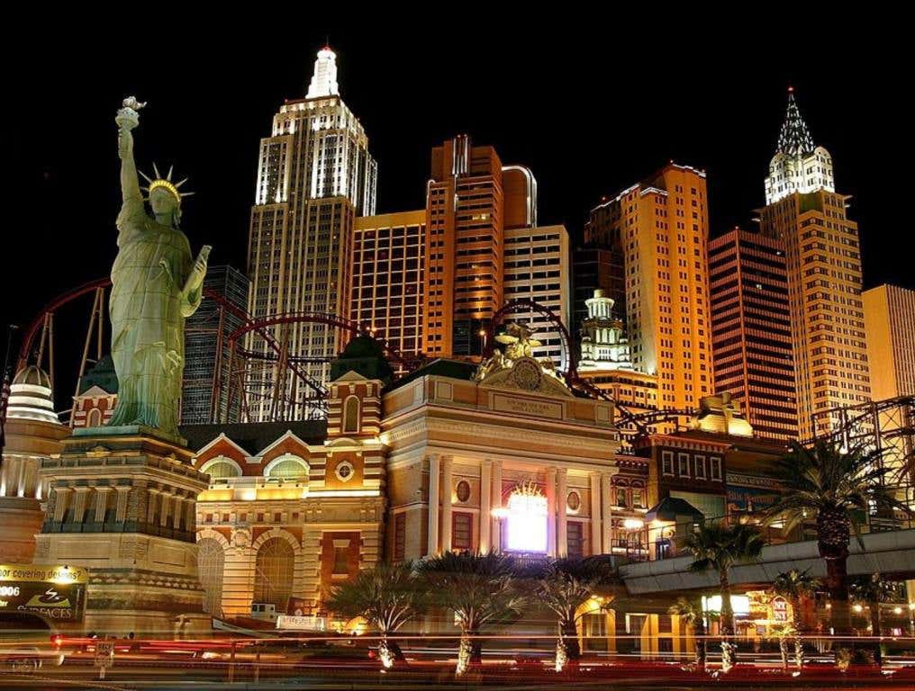 The outside of the New York-New York on The Strip, this is one of the best resorts for families in Las Vegas